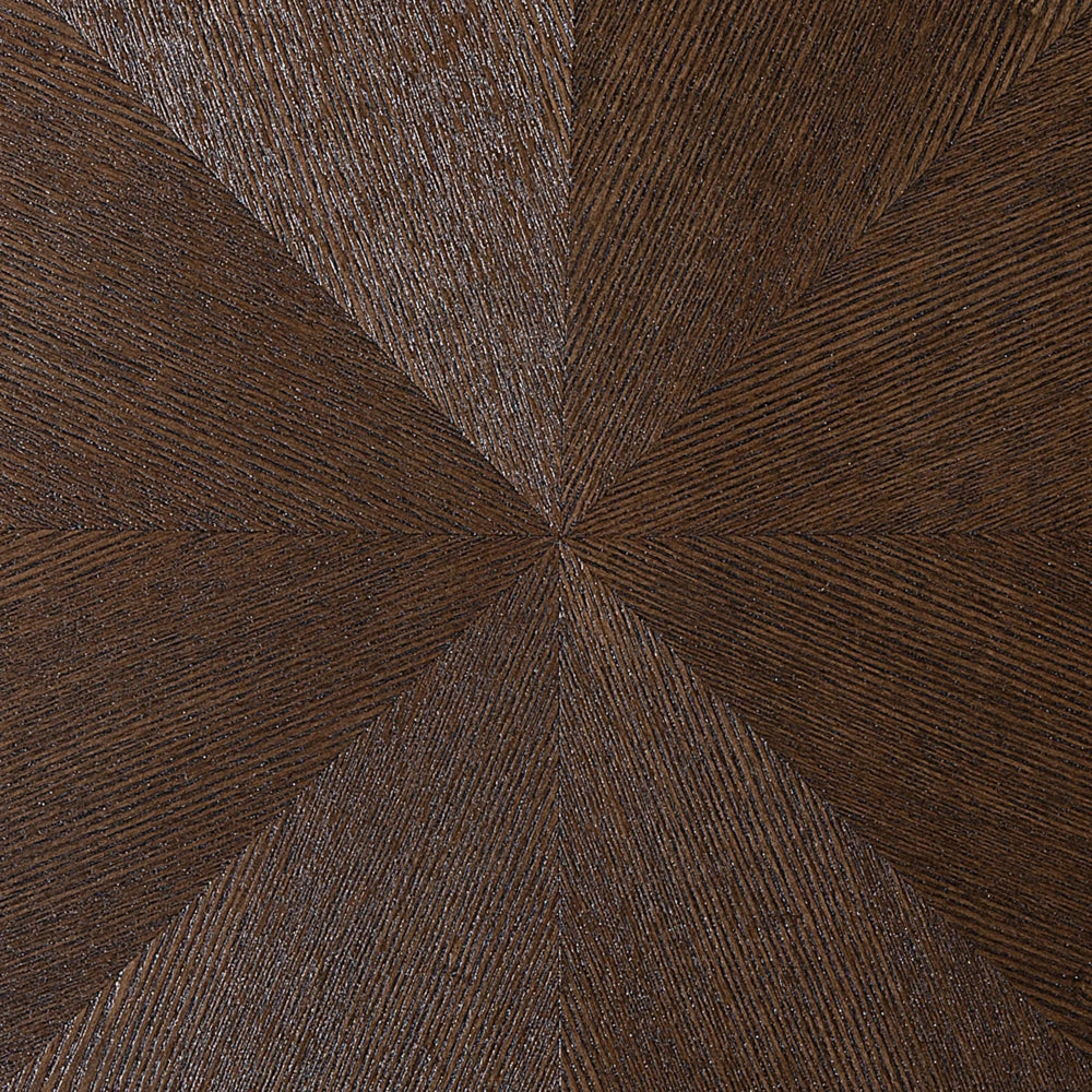 Tavolino effetto legno di frassino scuro ø 61 cm Base oro Soggiorno