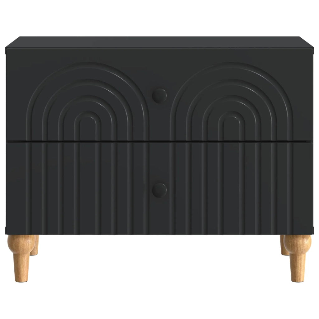 Armadio da Notte Nero 62 x 34,5 x 48 cm Legno ingegnerizzato