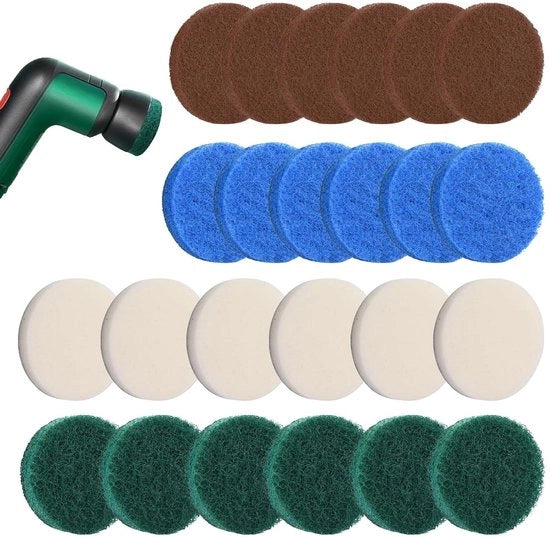 Set di pennelli per pulizia elettrica da 24 pezzi per spazzola per pulizia batterie 6033 - Pennello universale per rimozione di macchie e ruggine