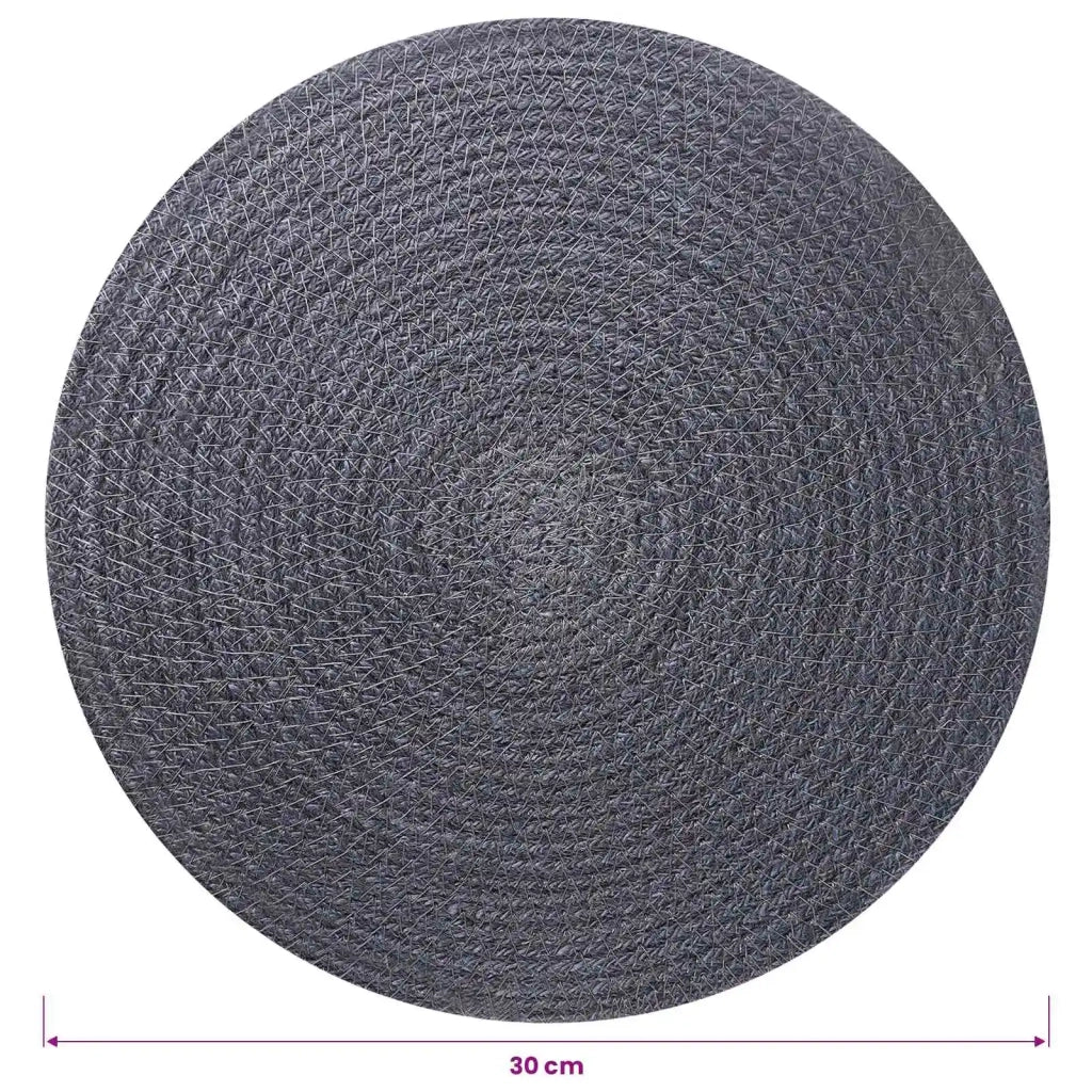 Sottobicchieri in juta 4 pcs Grigio scuro Ø 30 cm 42012308