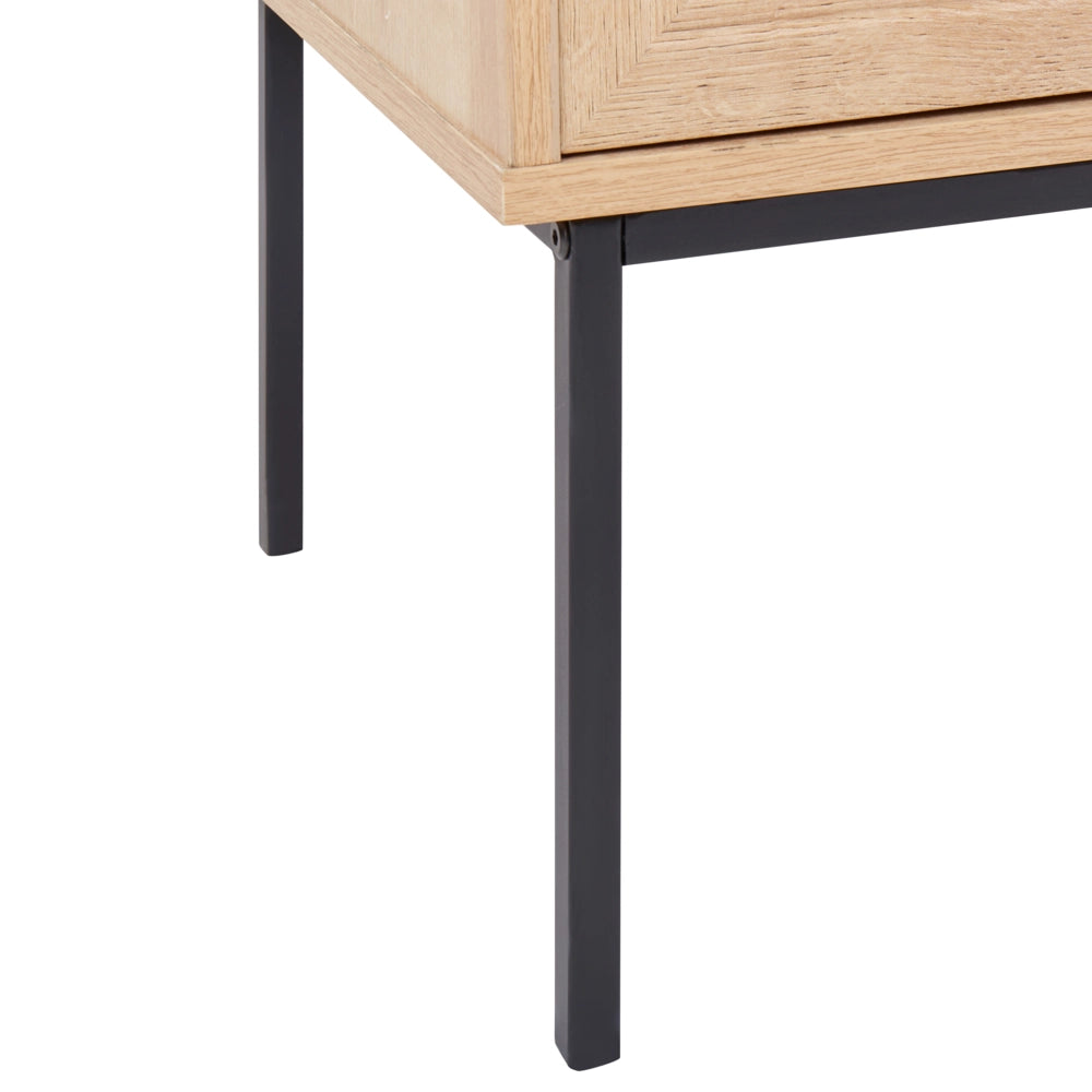 Cassettiera in rattan con 6 cassetti con frontale in vimini legno chiaro stile moderno e classico