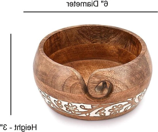 Scatola per Filati - Legno di Mango Filati Arrivano per Uncini e Maglia - Miglior Regalo di Materiale di Lavoro