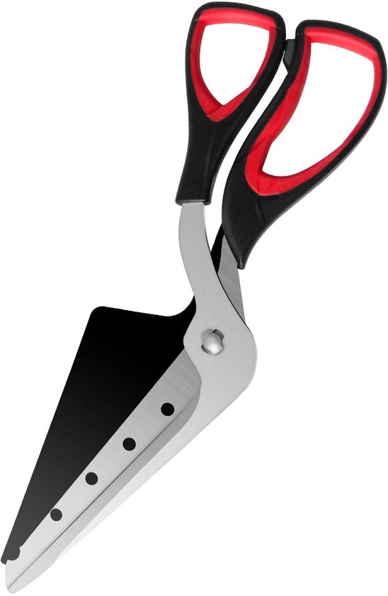 Pizzaschiaccia con spatola, pizzaschiaccia, coltello in acciaio inossidabile affilato e manico morbido, nero/grigio