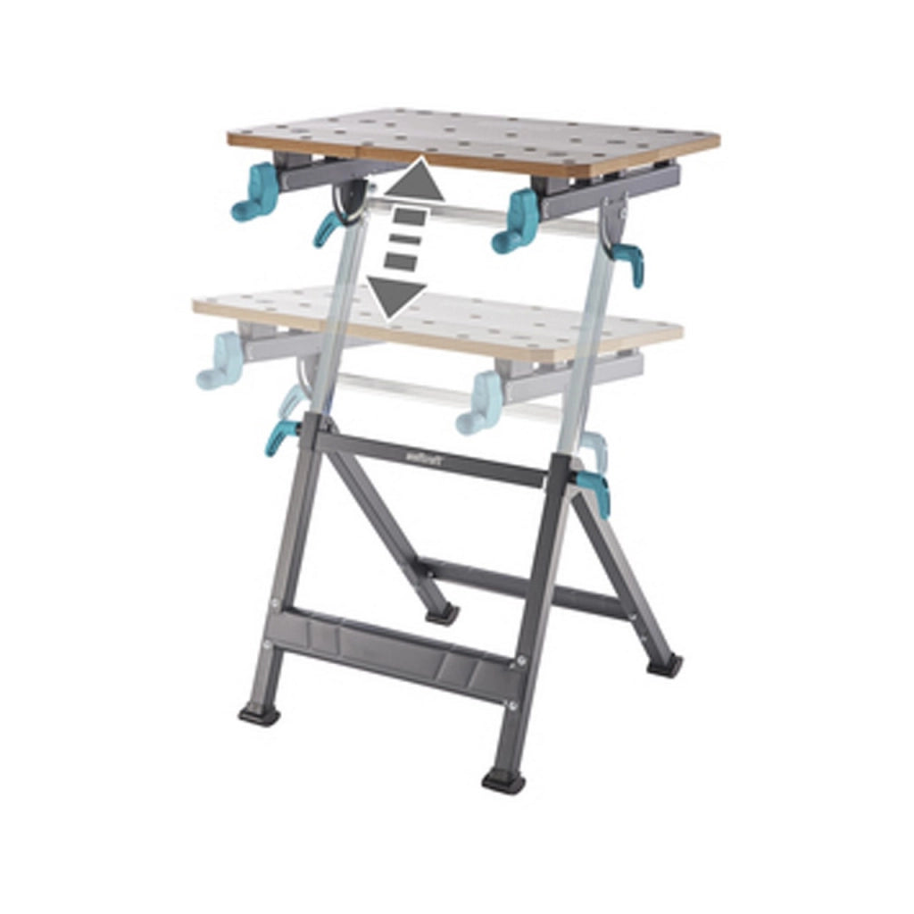 Wolfcraft MASTER 650 ERGO Banco da Lavoro e Morsa Regolabile in Altezza – 6870000