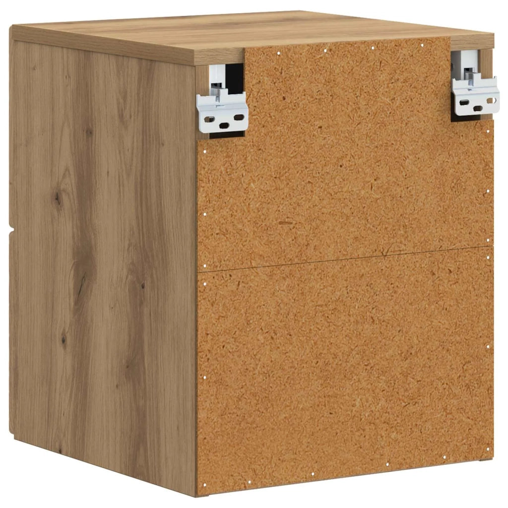Mobiletto da notte a muro Rovere Artigianale 34,5 x 33 x 40 cm 898823