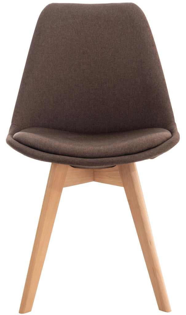Set 4 Sedie Pranzo Linares marrone,Tessuto