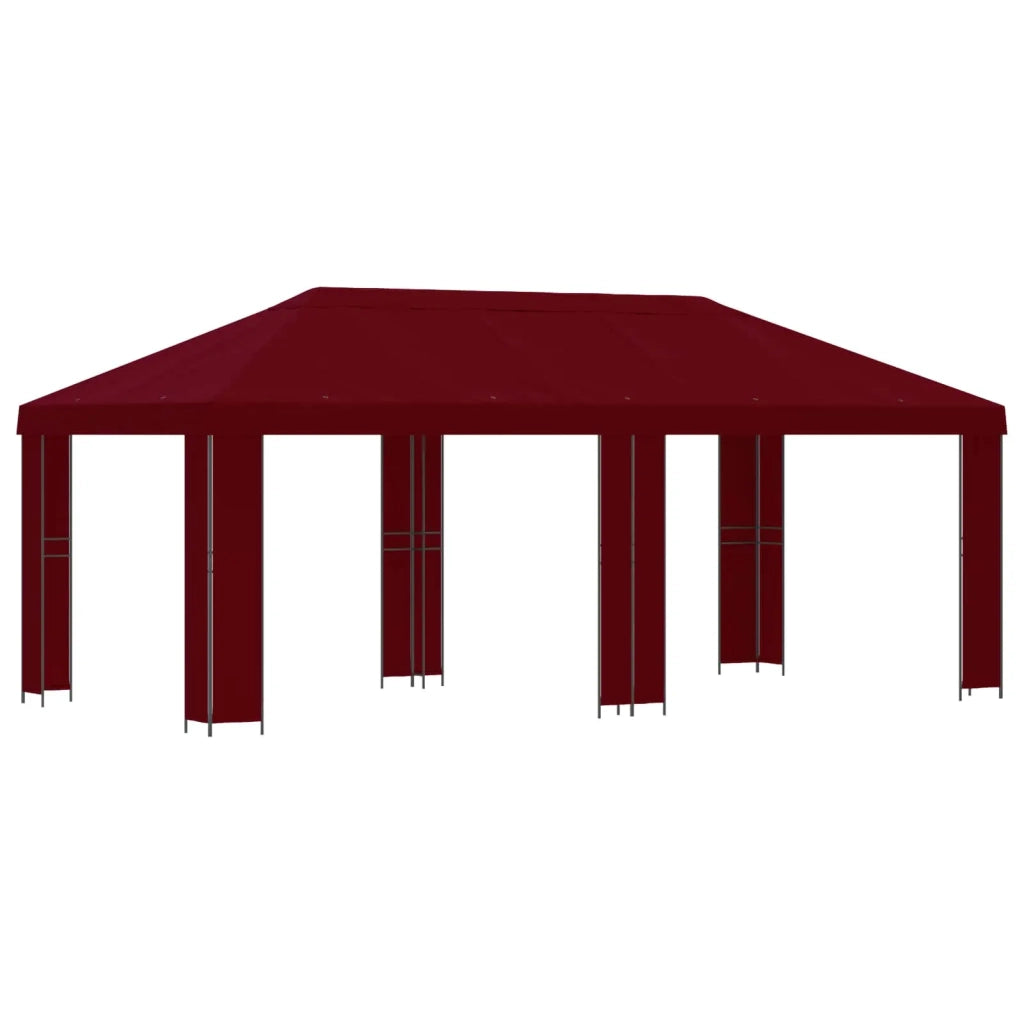 Gazebo da giardino 6 x 3 m Borgogna Poliestere e Acciaio 190 3376017