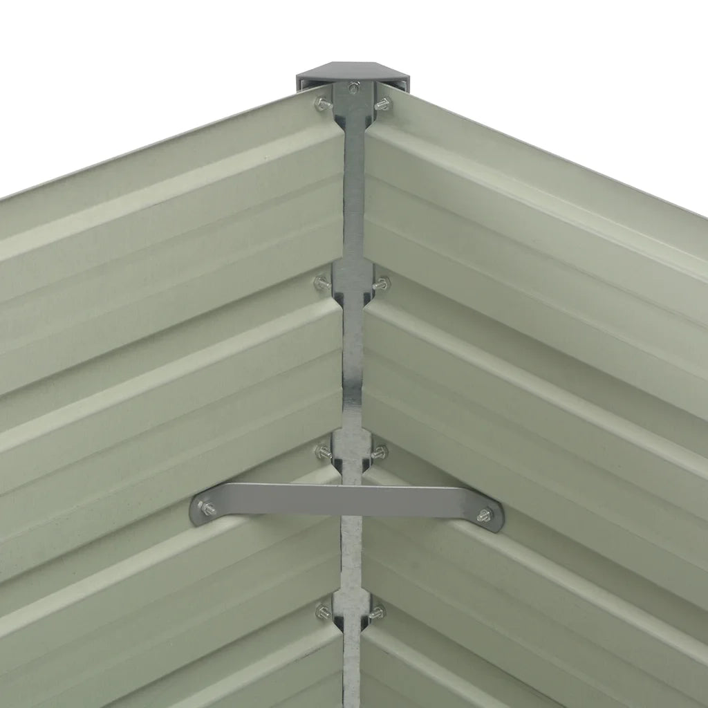 Fioriera Rialzata Antracite 100x100x77 cm in Acciaio Zincato 45725