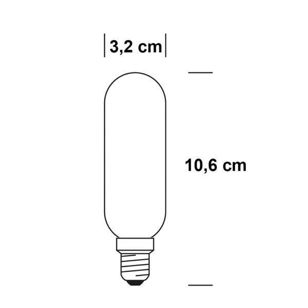 LAMPADINA TUBOLARE A LED 8,5W LUCE NATURALE 4000K 1055 LUMEN E27 BOT LIGHTING