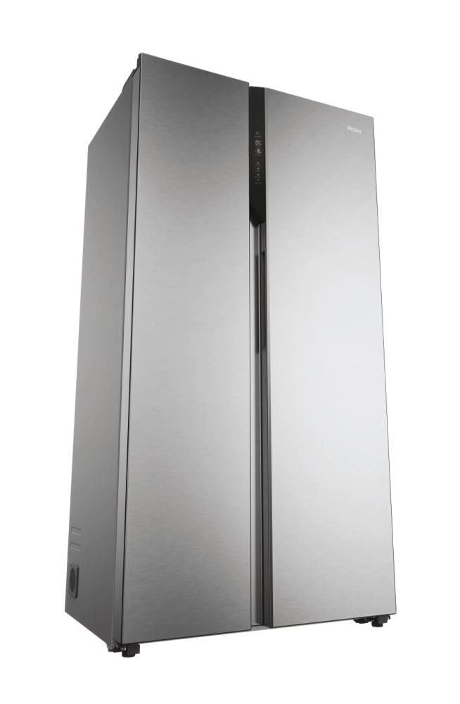 Haier HSR5918DNMP Serie 5 Frigorifero Side-by-Side 528 L Altezza 1775 cm Classe Energetica D Total No Frost Display Touch e Funzione Super Cooling Colore Platinum Inox