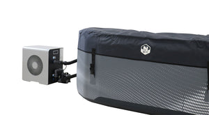 Piscina in Drop Stitch per Bagni di Ghiaccio con Kit Chiller 170x92x67A cm NetSpa Jarvi Grigio