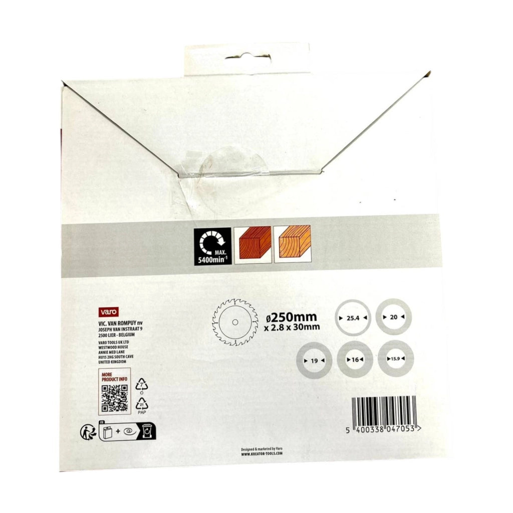 Kreator - Lama per seghe per legno, Ø 250 x 30 mm, 24 denti