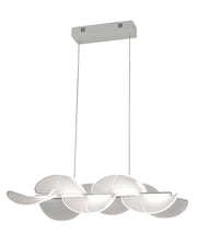 Sylvie Lampada a Sospensione LED 30W Bianco in Metallo e Metacrilato, Design Moderno, 4000 Lumen, Luce Calda 3000K, Dimmerabile a Taglio di Fase