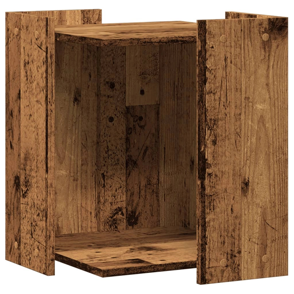 Mobiletto per lettiera per gatti legno invecchiato legno ingegnerizzato marrone 02_0043343