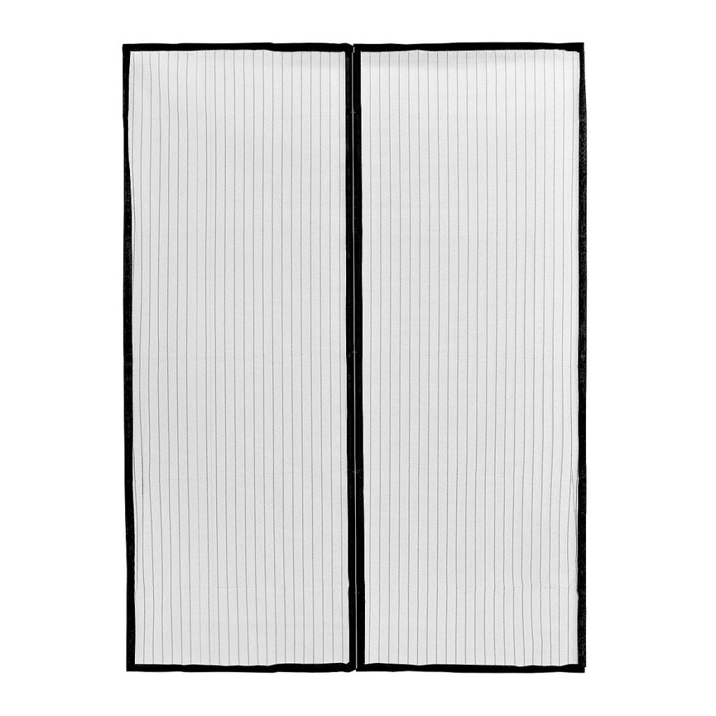 Tenda Zanzariera Magnetica Calamitata 120x240 Cm Nera Universale Porta Finestra Anti Insetti Mosche