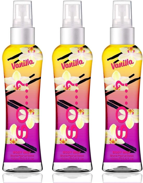 Kit di 3 Spray di Profumo a Menta di Vaniglia per Donna 100ml
