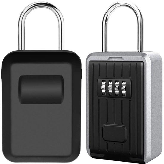 Safello con codice a 4 cifre, cassaforte con maniglia e catena, grande cassaforte per esterno, interno, auto, garage, ufficio domestico, chiavi e tessere di accesso