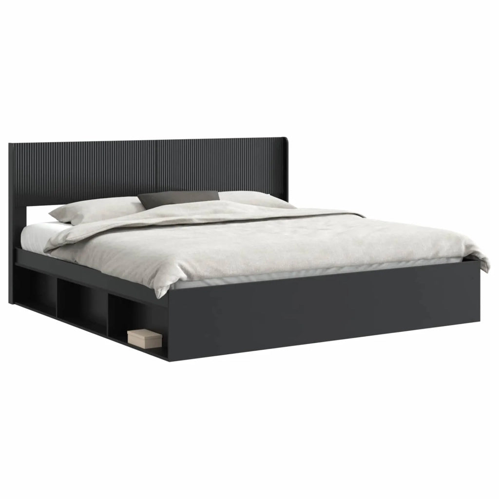 Struttura del letto con stoccaggio e testata 3 pcs