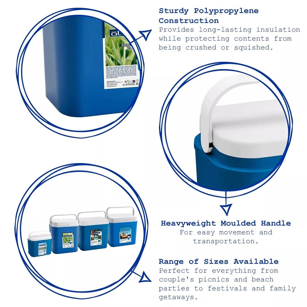 Trade Shop - Borsa Frigo Passivo Portatile Grande Blu 24lt Isolata Per Campeggio Viaggio Picnic 860010 -