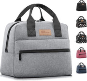 Borsa Isolante con Grande Capacità - Borsa Impermeabile per Scuola, Ufficio e Picnic (Grigio)