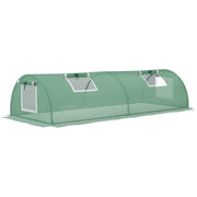 Mini serra a tunnel, serra in alluminio con finestra a rete, pellicola in PE resistente ai raggi UV, verde, 200x80x45 cm, ideale per piante da