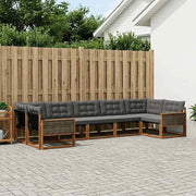 Set di divani da esterno 7 pz Naturale e Nero 3381660
