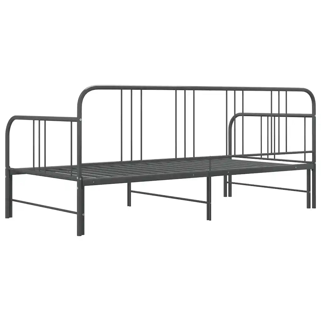 Telaio Divano Letto Estraibile Grigio in Metallo 90x200 cm 324754
