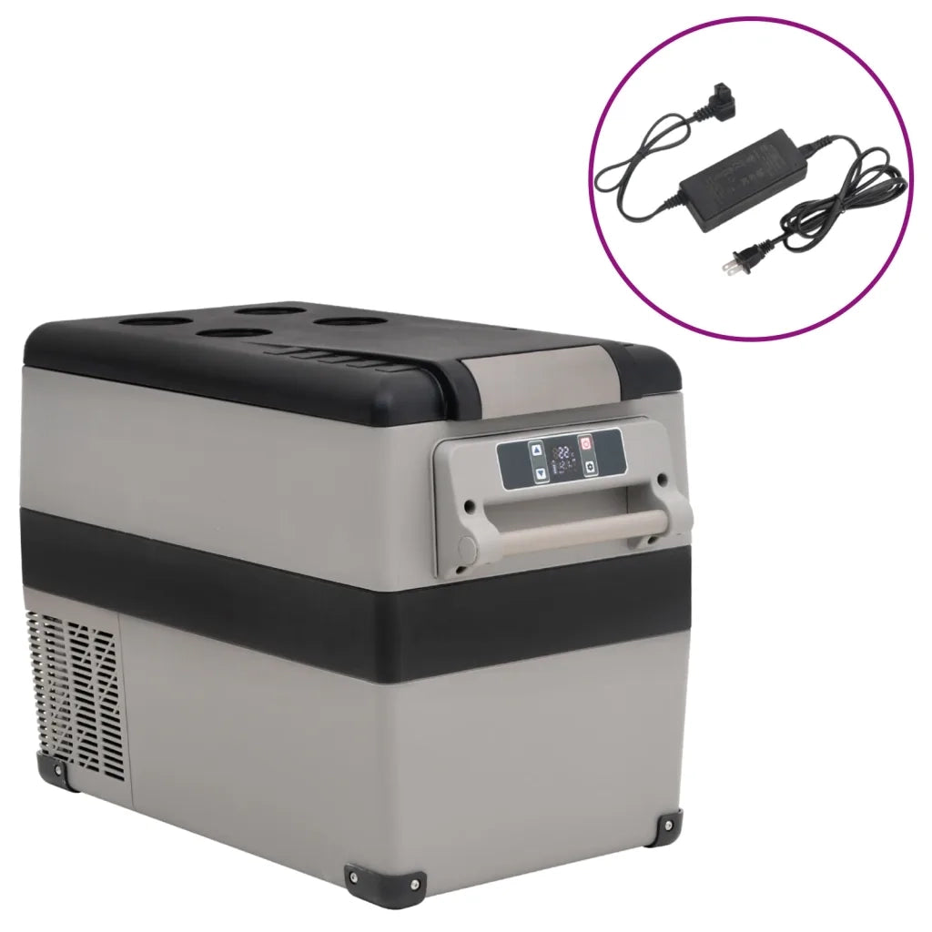 Borsa Frigo con Manico e Adattatore Nera e Bianca 35 L PP e PEcod mxl 102600