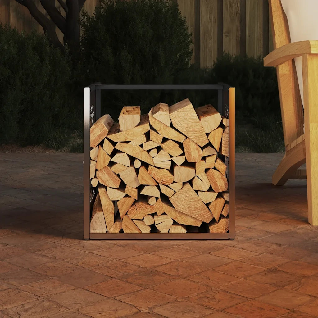Rastrelliera per Legna da Ardere 40x40x40 cm in Acciaio Inox CFW3577326
