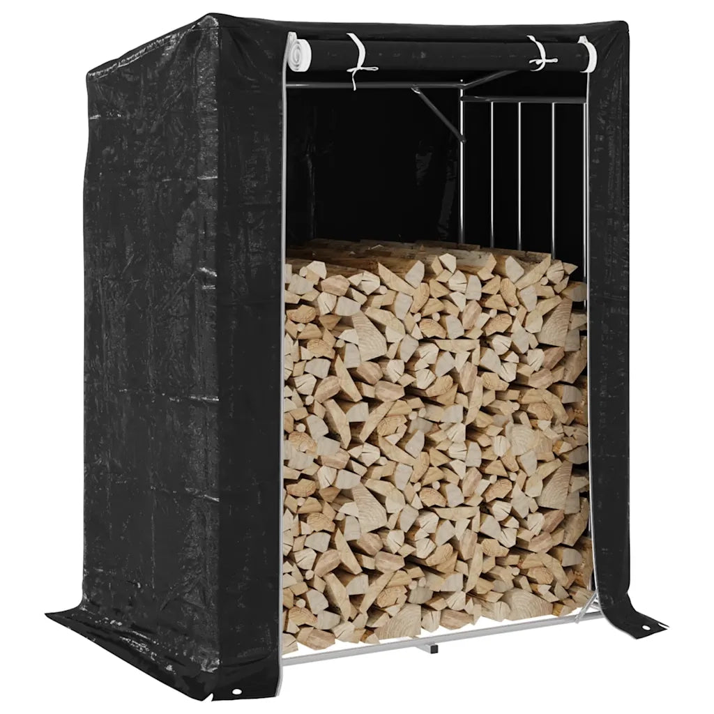 vidaXL Rastrelliera per Legna con Copertura Antipioggia 150x100x200 cm