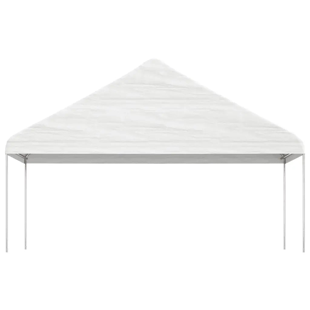 Gazebo | Pergolato con Tetto Bianco 4,46x5,88x3,75 m in Polietilene