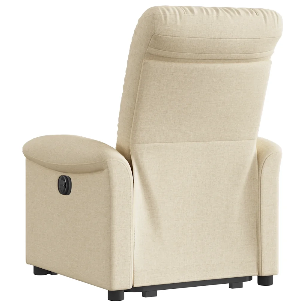 Poltrona Alzapersona Reclinabile Elettrica Crema in Tessuto 3303282