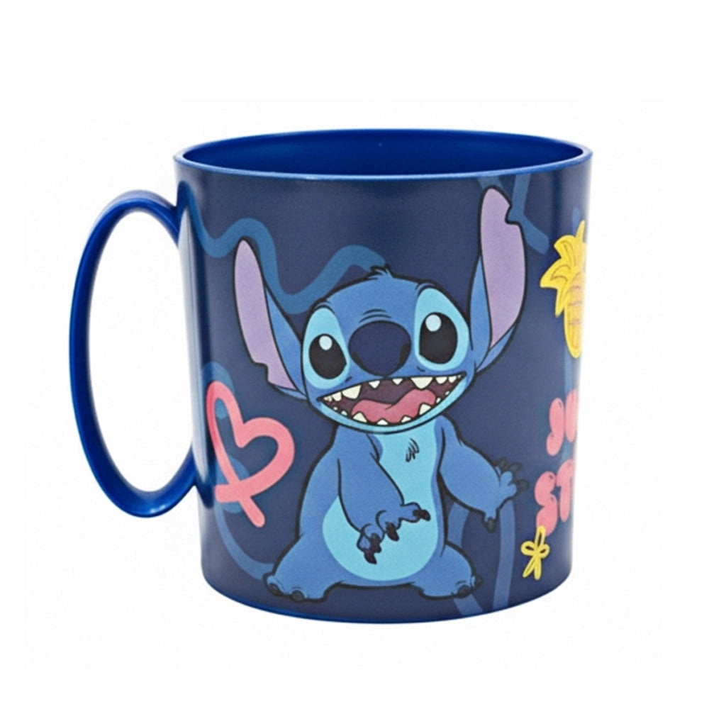 Tazza Compatibile Microonde Stitch 390ml Collezione Palmiers Senza BPA Blu Disney