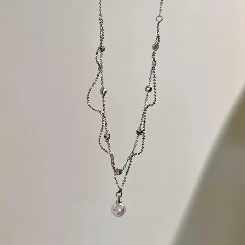Collana di pizzo e perle fatta a mano, regalo di Natale per donna, regalo di compleanno