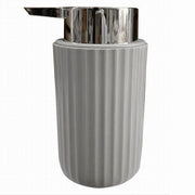 Trade Shop - Dispenser Porta Sapone Liquido Accessori Arredo Bagno Grigio Decoro Plissè 59089 -