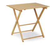 Tavolo Pieghevole Salvaspazio da Giardino 60x80x72 cm Garden in Legno Verniciato Naturale