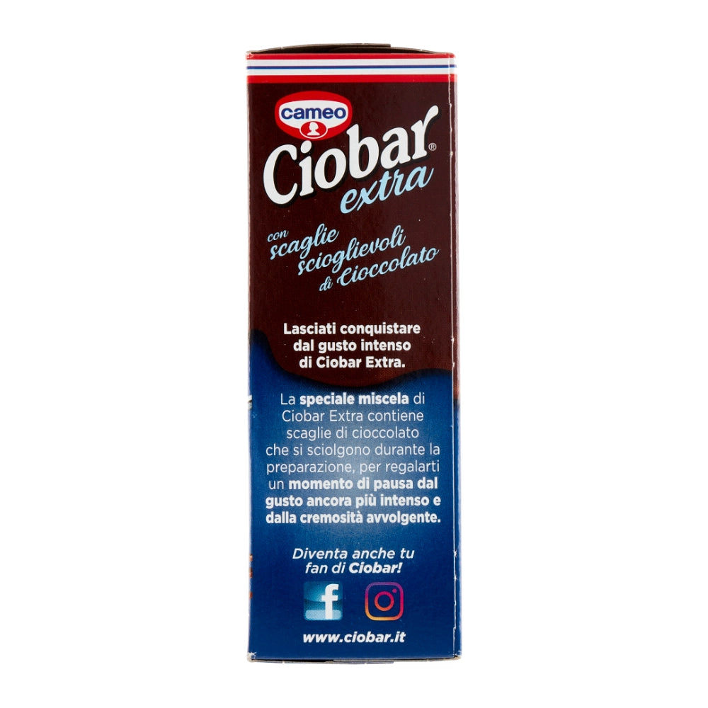 Cameo ciobar extra con scaglie di cioccolato 3 confezioni con 4 buste da 25 grammi