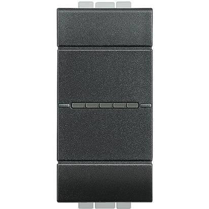 Bticino LivingLight Pulsante Assiale 10A 1P Antracite L4055N