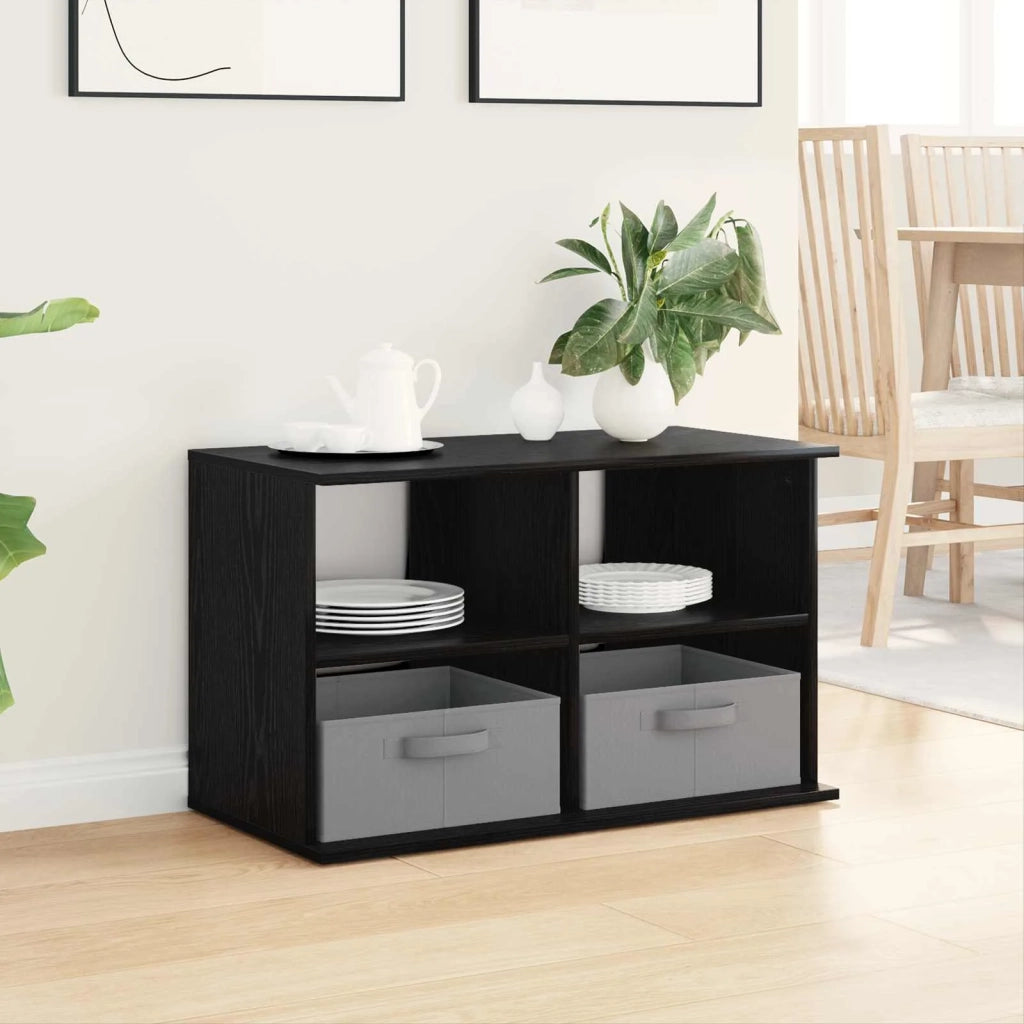 Supporto TV con cassetto Rovere Nero 79 x 40 x 48 cm 8000461