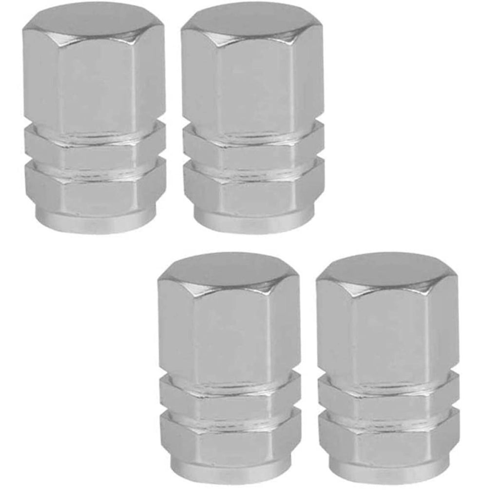 Set di 5 tappi per valvole Schrader per auto, robusti e resistenti Argento Dunlop