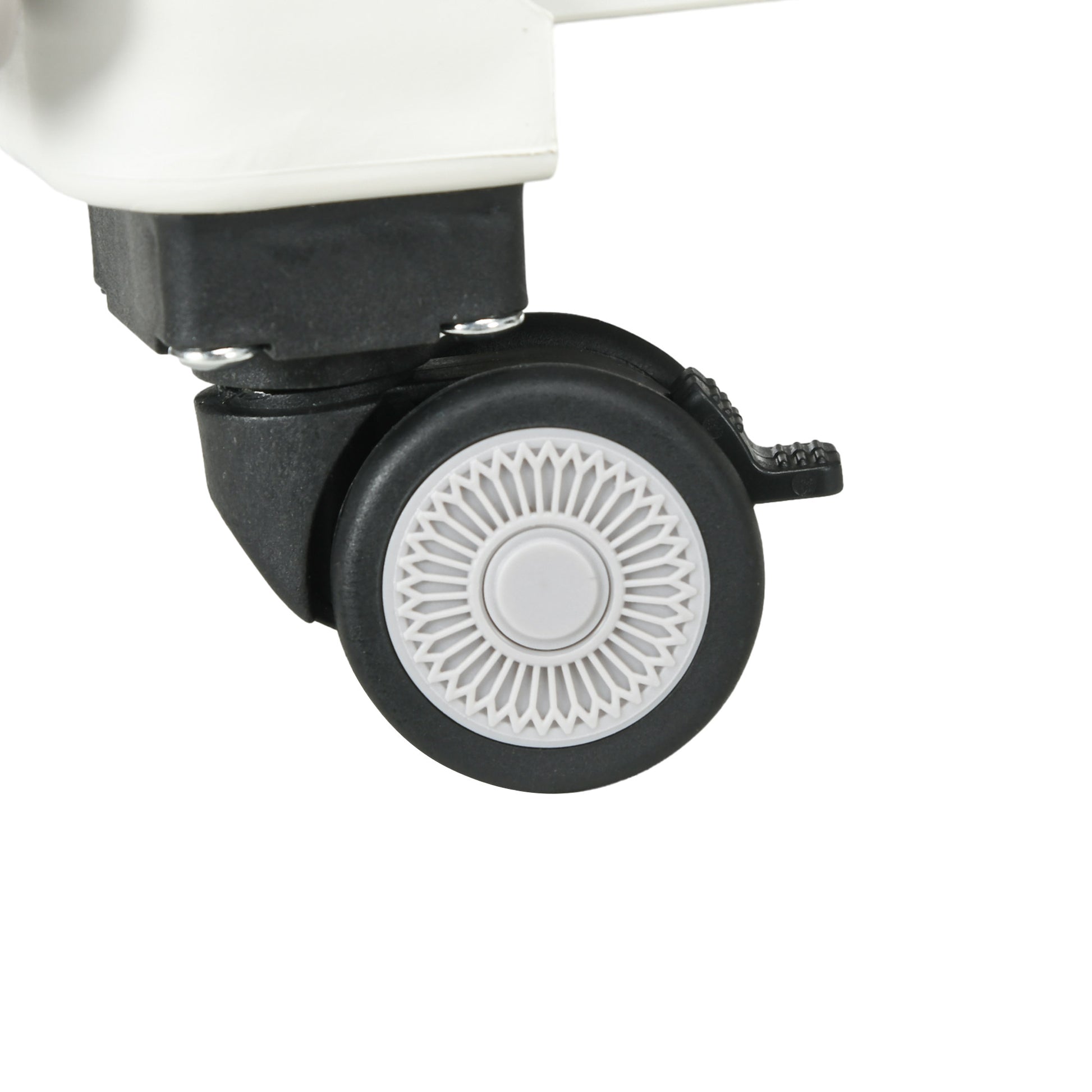 Carrello per Spesa Pieghevole con RuoteSaliscale in Alluminio Bianco