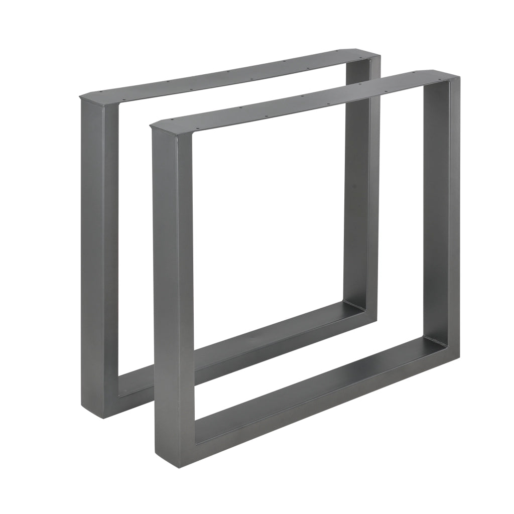 Set di 2 Gambe Rettangolari 'Makers' in Acciaio per Mobili Fai da Te (LxA) 80 x 72 cm - Grigio [en.casa]