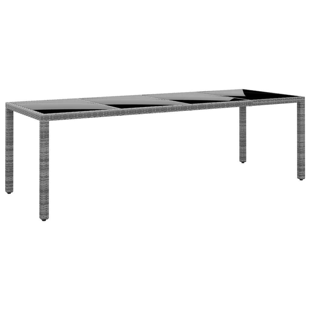 Set Pranzo da Giardino 11pz in Polyrattan Grigio 3058558