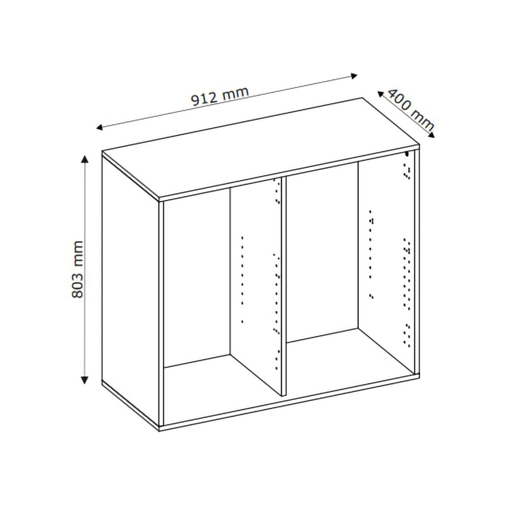 Madia Lemihapa, Credenza 3 Cassetti, 91x40x98h cm Bianco