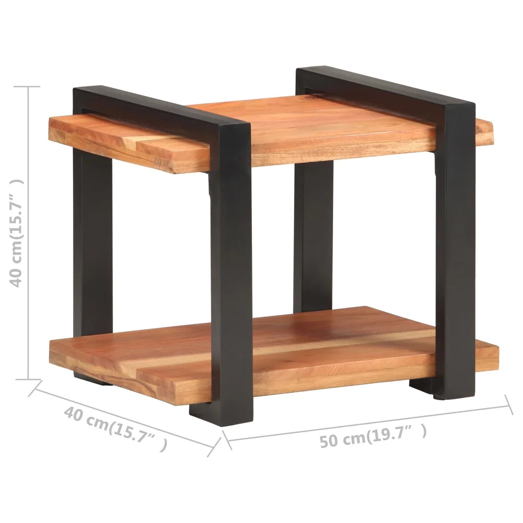 Comodino 50x40x40 cm in Legno Massello di Acacia cod mxl 30059