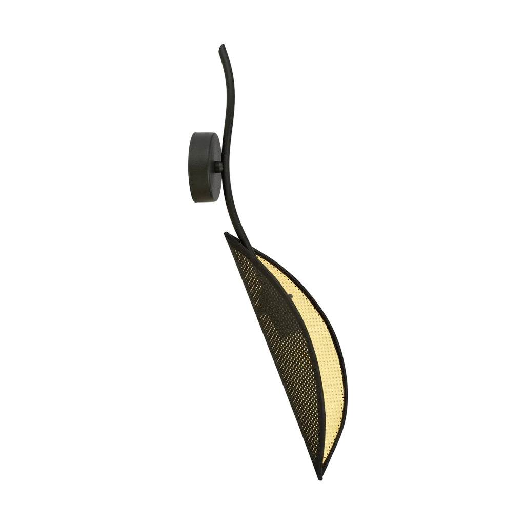 Applique Nordica 1 Luce Ares In Acciaio Nero Oro