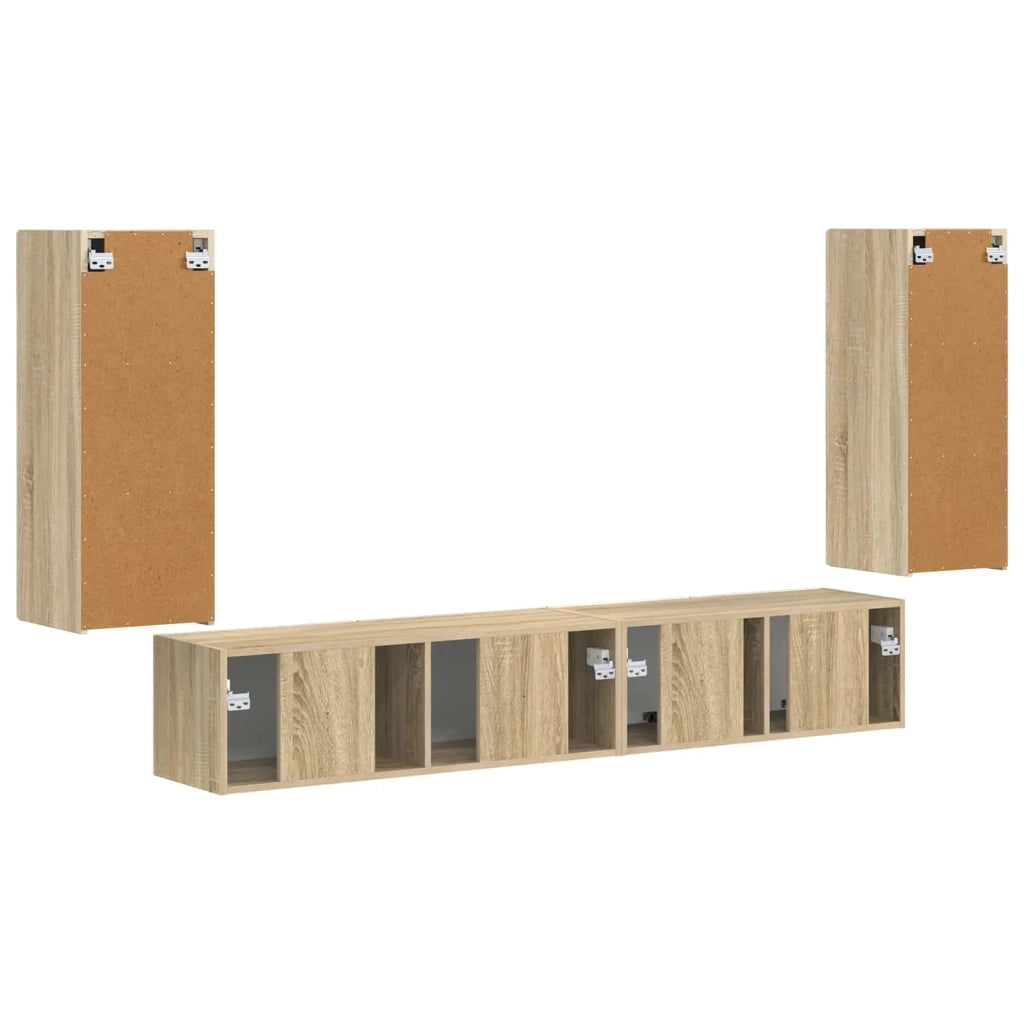 Set mobile TV 4 pcs Rovere Sonoma Legno multistrato