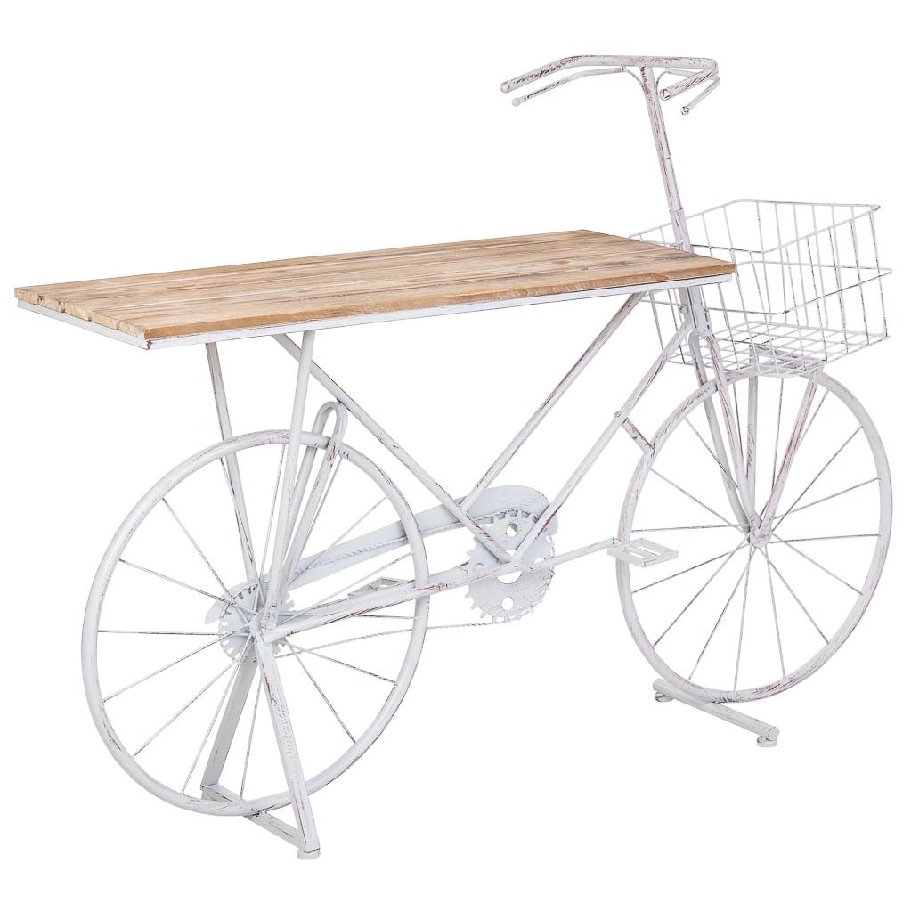 Espositore a forma di bicicletta bianco 147x34,50x102