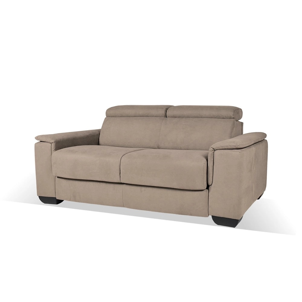 Divano letto colore marrone caribou Mercurio 3 posti 210x94x90H