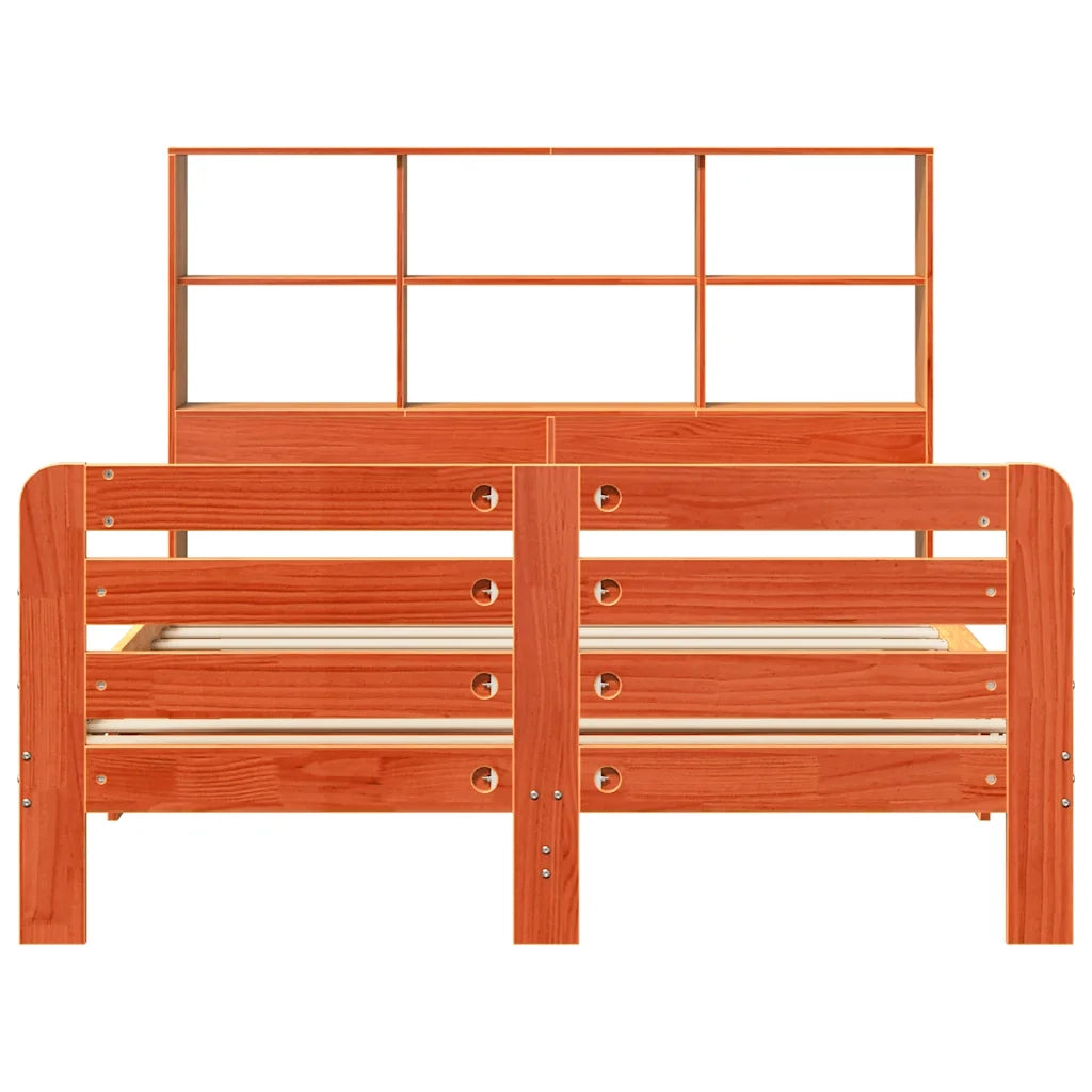 Letto senza Materasso Marrone Cera 140x190 cm in Legno di Pino
